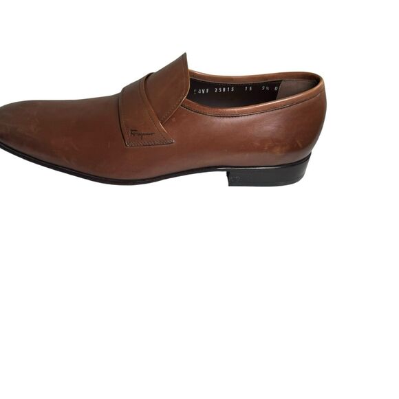 Salvatore Ferragamo Classic Brown Leather Slip-On Loafers main image 6